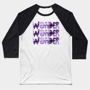 Wonder (Purple Abstract) Baseball T-Shirt